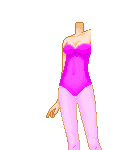 Body rose et collants roses clairs en pixel art
